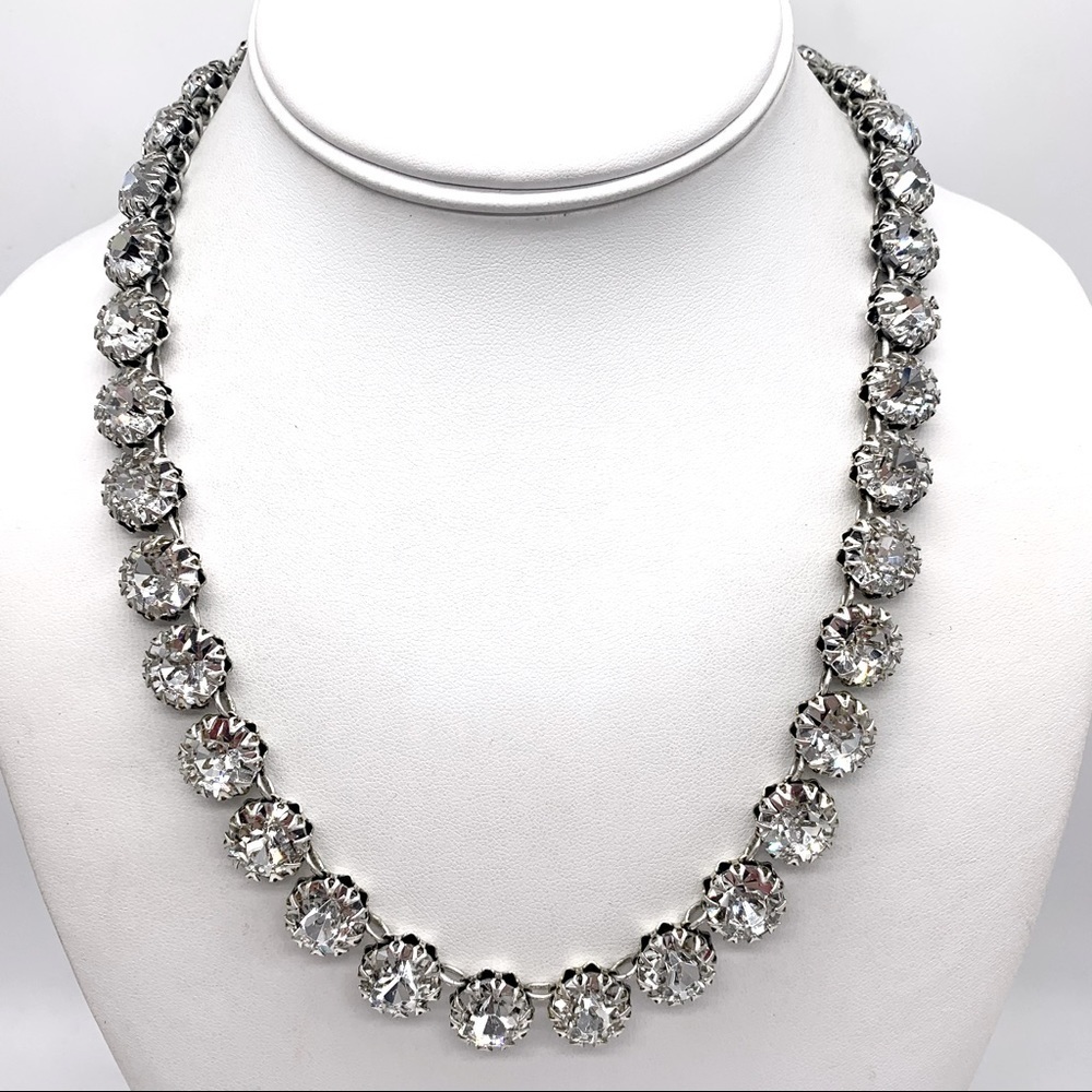 Stella & Dot Silver Crystal Necklace